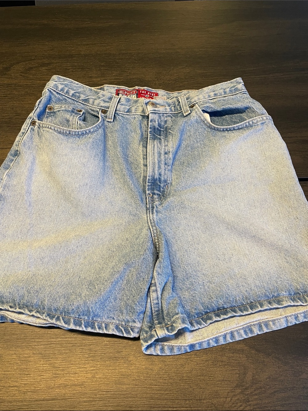 Vintage Old Navy Light Blue Denim Red Tag Jeans Shorts